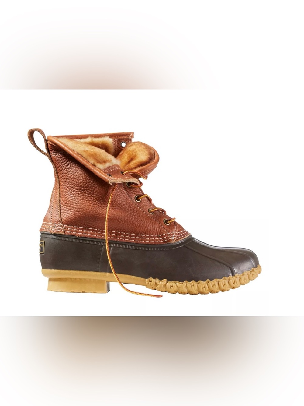 Men's Beans Leather shearling-lined insulated Lace-Up Winter Boots